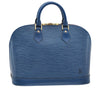 Authentic Louis Vuitton Epi Alma PM Hand Bag Blue M52145 LV 6161E