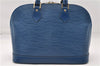 Authentic Louis Vuitton Epi Alma PM Hand Bag Blue M52145 LV 6161E
