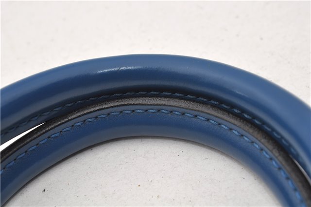 Authentic Louis Vuitton Epi Alma PM Hand Bag Blue M52145 LV 6161E