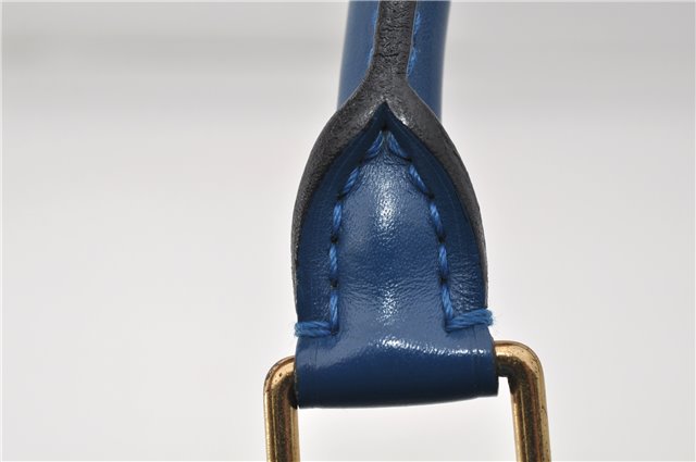 Authentic Louis Vuitton Epi Alma PM Hand Bag Blue M52145 LV 6161E