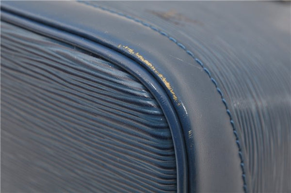 Authentic Louis Vuitton Epi Alma PM Hand Bag Blue M52145 LV 6161E