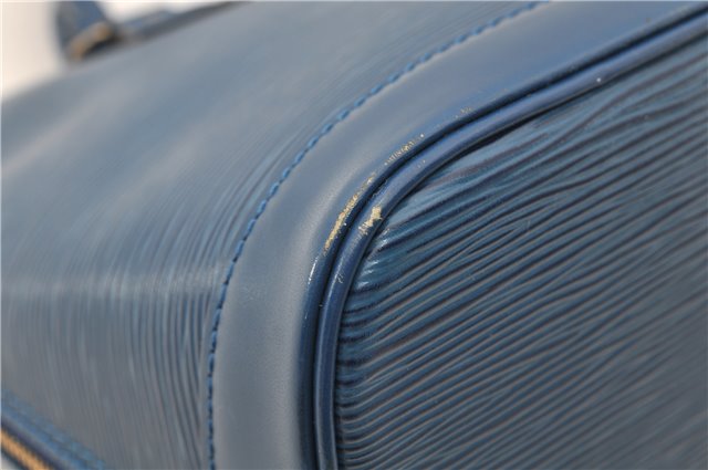 Authentic Louis Vuitton Epi Alma PM Hand Bag Blue M52145 LV 6161E