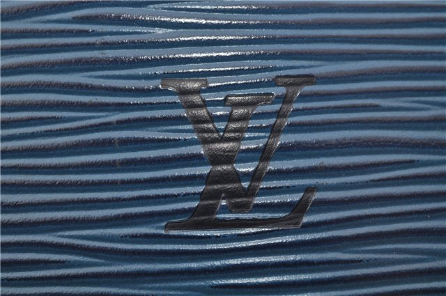 Authentic Louis Vuitton Epi Alma PM Hand Bag Blue M52145 LV 6161E