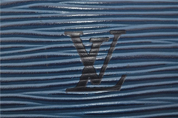 Authentic Louis Vuitton Epi Alma PM Hand Bag Blue M52145 LV 6161E