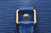 Authentic Louis Vuitton Epi Alma PM Hand Bag Blue M52145 LV 6161E