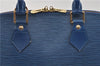 Authentic Louis Vuitton Epi Alma PM Hand Bag Blue M52145 LV 6161E