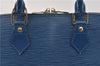 Authentic Louis Vuitton Epi Alma PM Hand Bag Blue M52145 LV 6161E
