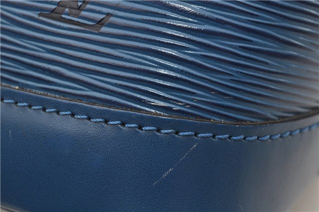 Authentic Louis Vuitton Epi Alma PM Hand Bag Blue M52145 LV 6161E