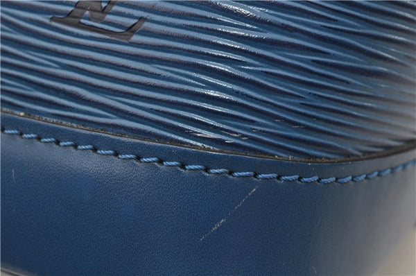 Authentic Louis Vuitton Epi Alma PM Hand Bag Blue M52145 LV 6161E