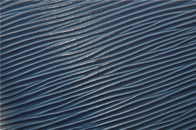 Authentic Louis Vuitton Epi Alma PM Hand Bag Blue M52145 LV 6161E