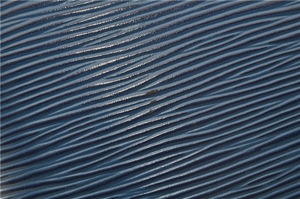 Authentic Louis Vuitton Epi Alma PM Hand Bag Blue M52145 LV 6161E