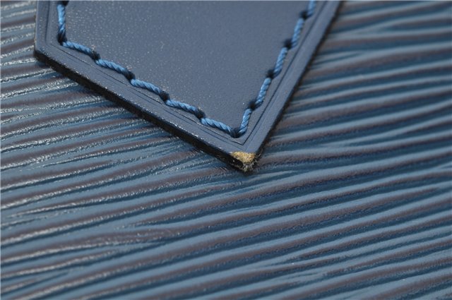 Authentic Louis Vuitton Epi Alma PM Hand Bag Blue M52145 LV 6161E