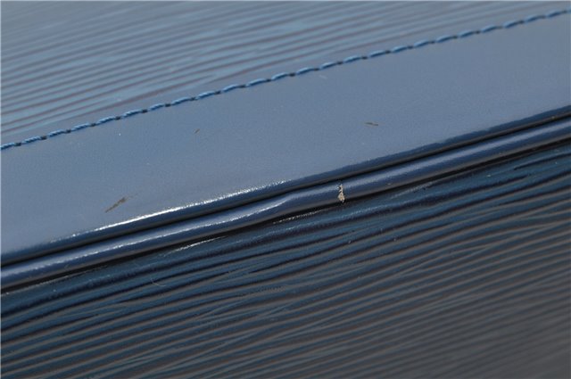 Authentic Louis Vuitton Epi Alma PM Hand Bag Blue M52145 LV 6161E