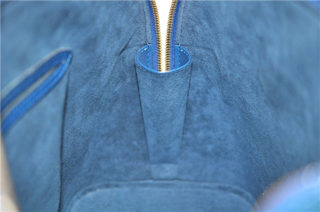 Authentic Louis Vuitton Epi Alma PM Hand Bag Blue M52145 LV 6161E