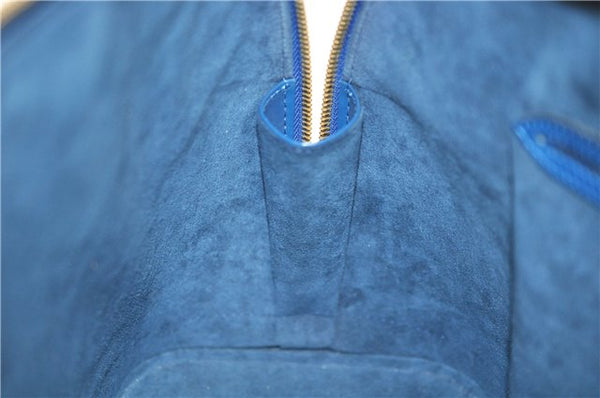 Authentic Louis Vuitton Epi Alma PM Hand Bag Blue M52145 LV 6161E