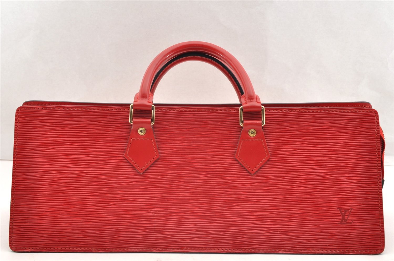 Authentic Louis Vuitton Epi Sac Triangle Hand Bag Red M52097 LV 6161I