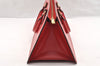 Authentic Louis Vuitton Epi Sac Triangle Hand Bag Red M52097 LV 6161I
