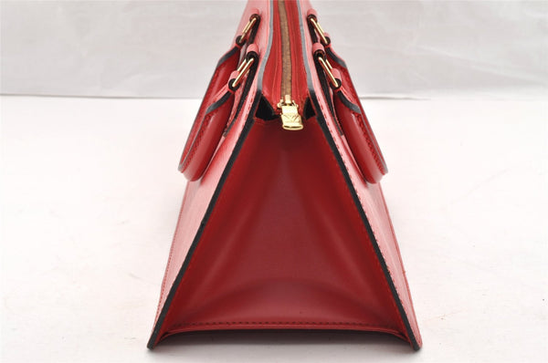 Authentic Louis Vuitton Epi Sac Triangle Hand Bag Red M52097 LV 6161I