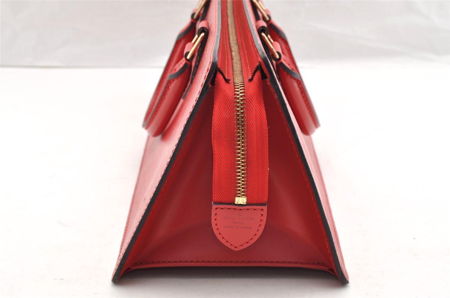Authentic Louis Vuitton Epi Sac Triangle Hand Bag Red M52097 LV 6161I
