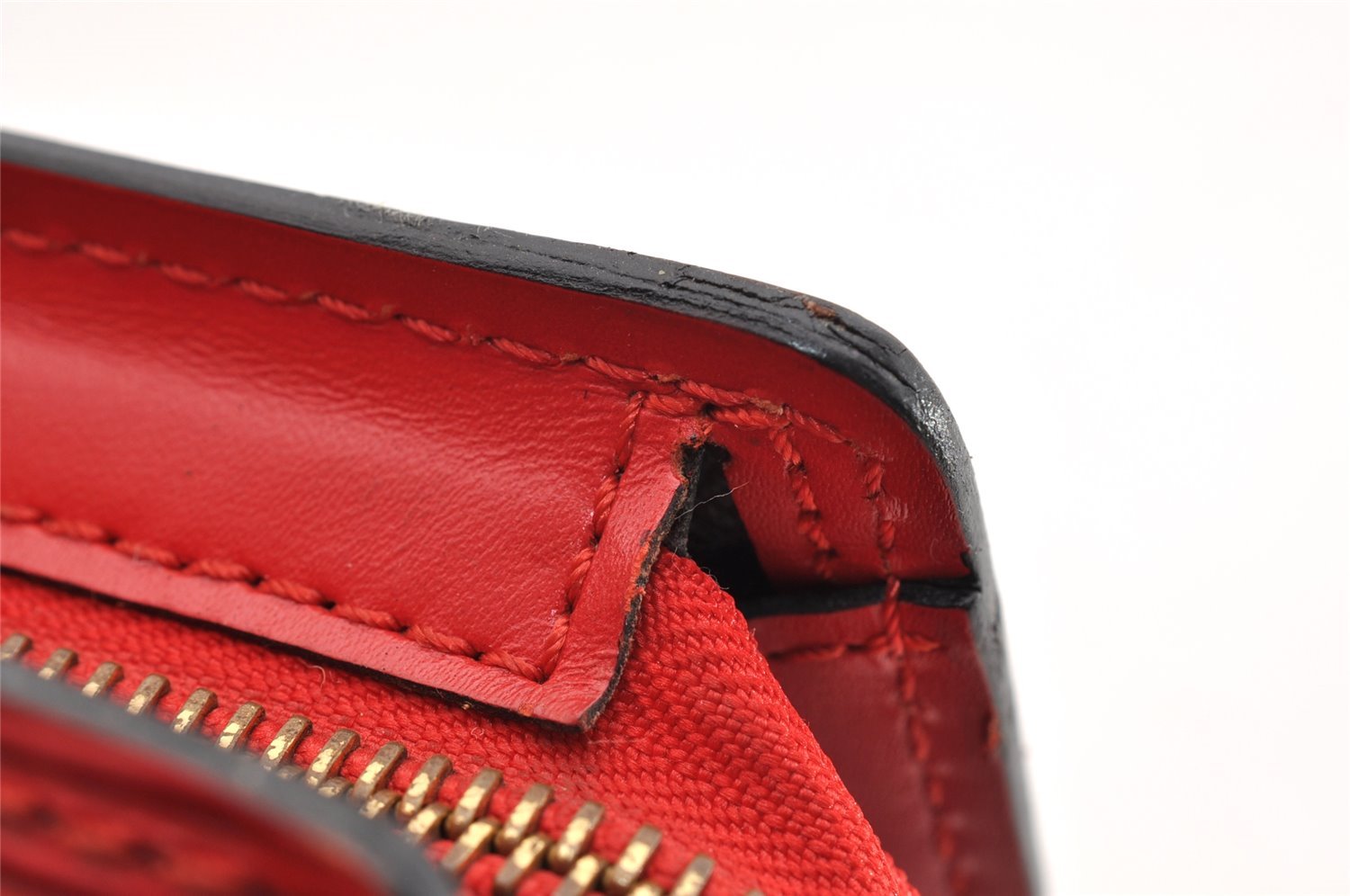 Authentic Louis Vuitton Epi Sac Triangle Hand Bag Red M52097 LV 6161I