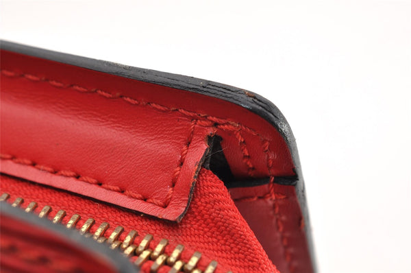 Authentic Louis Vuitton Epi Sac Triangle Hand Bag Red M52097 LV 6161I