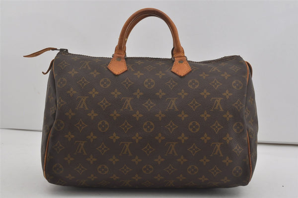 Authentic Louis Vuitton Monogram Speedy 35 Hand Boston Bag Old Model LV 6162I