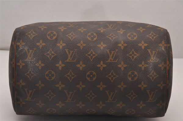 Authentic Louis Vuitton Monogram Speedy 30 Hand Boston Bag M41526 LV 6163I