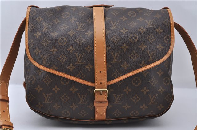 Auth Louis Vuitton Monogram Saumur 35 Shoulder Cross Body Bag M42254 LV 6165D