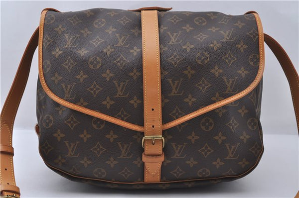 Auth Louis Vuitton Monogram Saumur 35 Shoulder Cross Body Bag M42254 LV 6165D