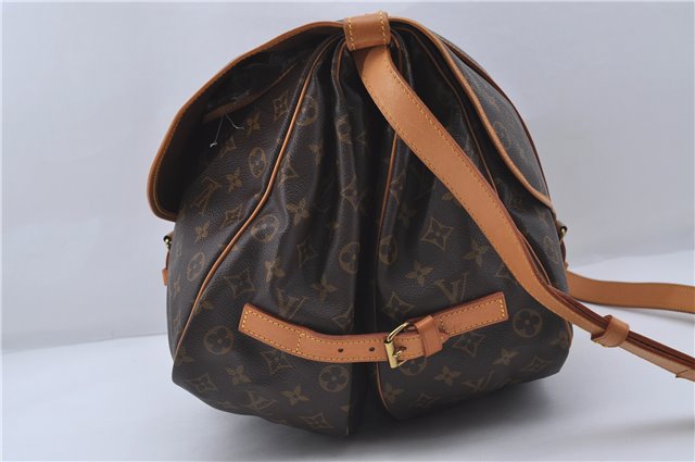 Auth Louis Vuitton Monogram Saumur 35 Shoulder Cross Body Bag M42254 LV 6165D