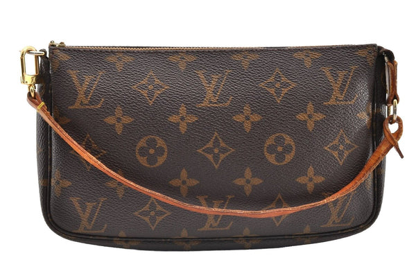 Authentic Louis Vuitton Monogram Pochette Accessoires Pouch M51980 LV Junk 6166I