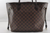 Authentic Louis Vuitton Damier Neverfull MM Shoulder Tote Bag N51105 LV 6168I