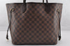 Authentic Louis Vuitton Damier Neverfull MM Shoulder Tote Bag N51105 LV 6168I