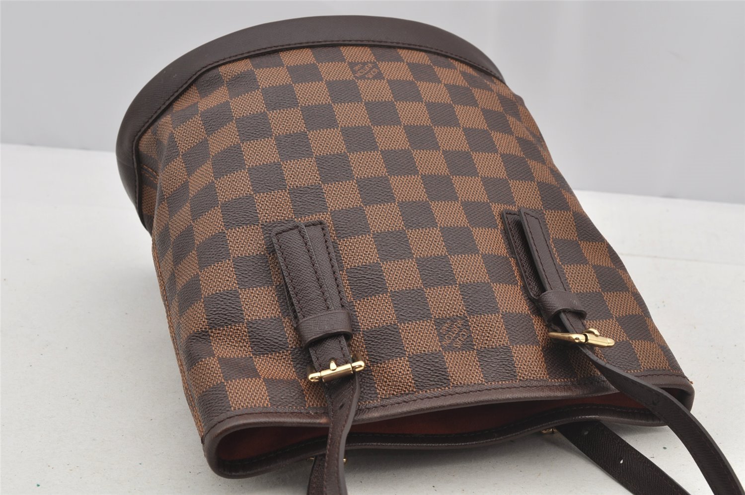 Authentic Louis Vuitton Damier Marais Bucket Shoulder Tote Bag N42240 LV 6169I
