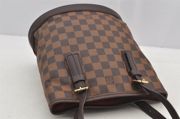 Authentic Louis Vuitton Damier Marais Bucket Shoulder Tote Bag N42240 LV 6169I