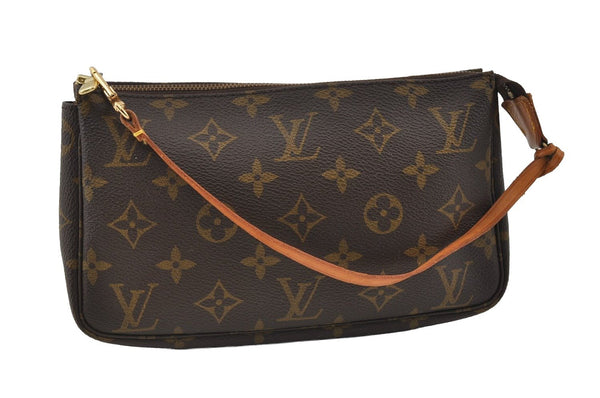 Authentic Louis Vuitton Monogram Pochette Accessoires Pouch M51980 LV 6170I