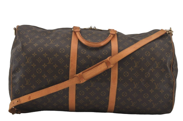 Authentic Louis Vuitton Monogram Keepall Bandouliere 60 M41412 Boston Bag 6171I