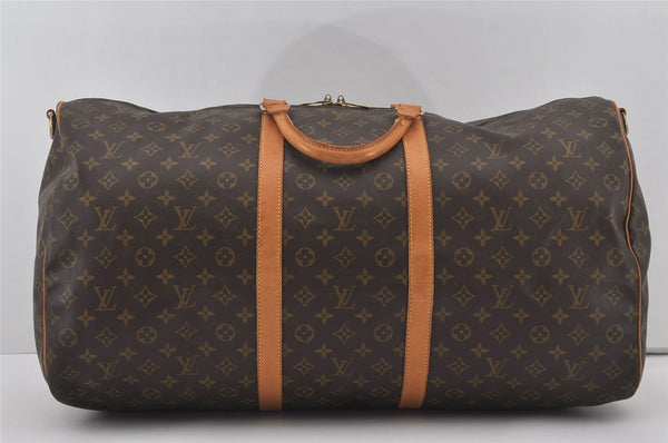 Authentic Louis Vuitton Monogram Keepall Bandouliere 60 M41412 Boston Bag 6171I