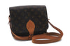 Auth LOUIS VUITTON Monogram Cartouchiere MM Shoulder Cross Bag M51253 LV 6172C