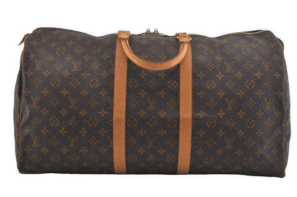 Authentic Louis Vuitton Monogram Keepall 55 Travel Boston Bag M41424 LV 6172I