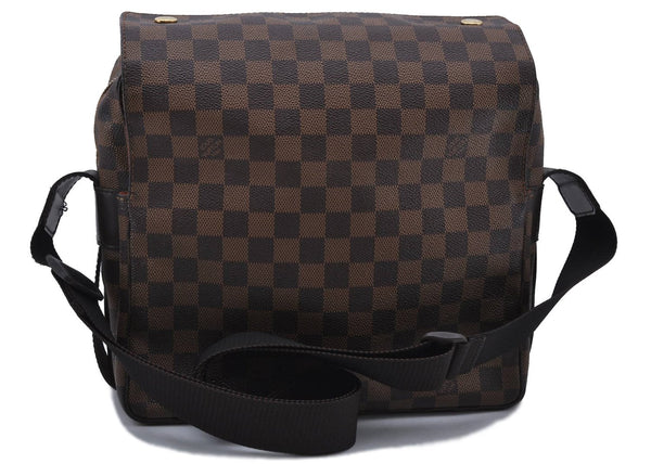 Authentic LOUIS VUITTON Damier Naviglio Shoulder Cross Bag N45255 LV 6174C
