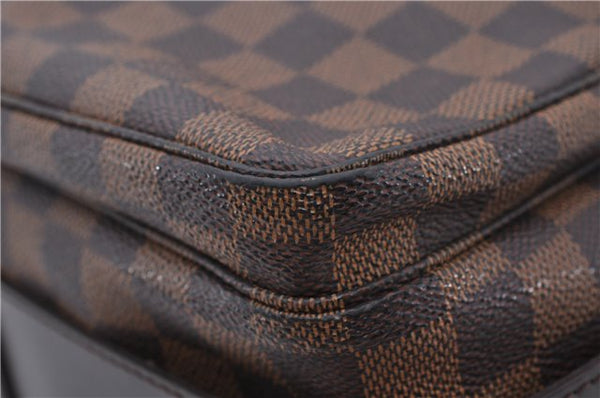 Authentic LOUIS VUITTON Damier Naviglio Shoulder Cross Bag N45255 LV 6174C