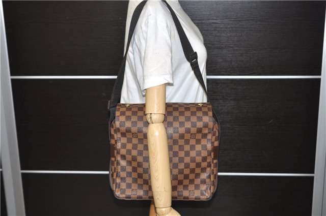 Authentic LOUIS VUITTON Damier Naviglio Shoulder Cross Bag N45255 LV 6174C