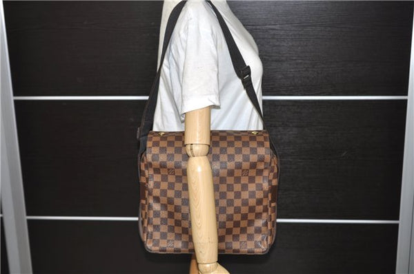 Authentic LOUIS VUITTON Damier Naviglio Shoulder Cross Bag N45255 LV 6174C