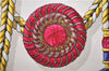 Authentic HERMES Carre 90 Scarf "Frontaux et Cocardes" Silk Bordeaux Red 6174D