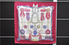 Authentic HERMES Carre 90 Scarf "Frontaux et Cocardes" Silk Bordeaux Red 6174D