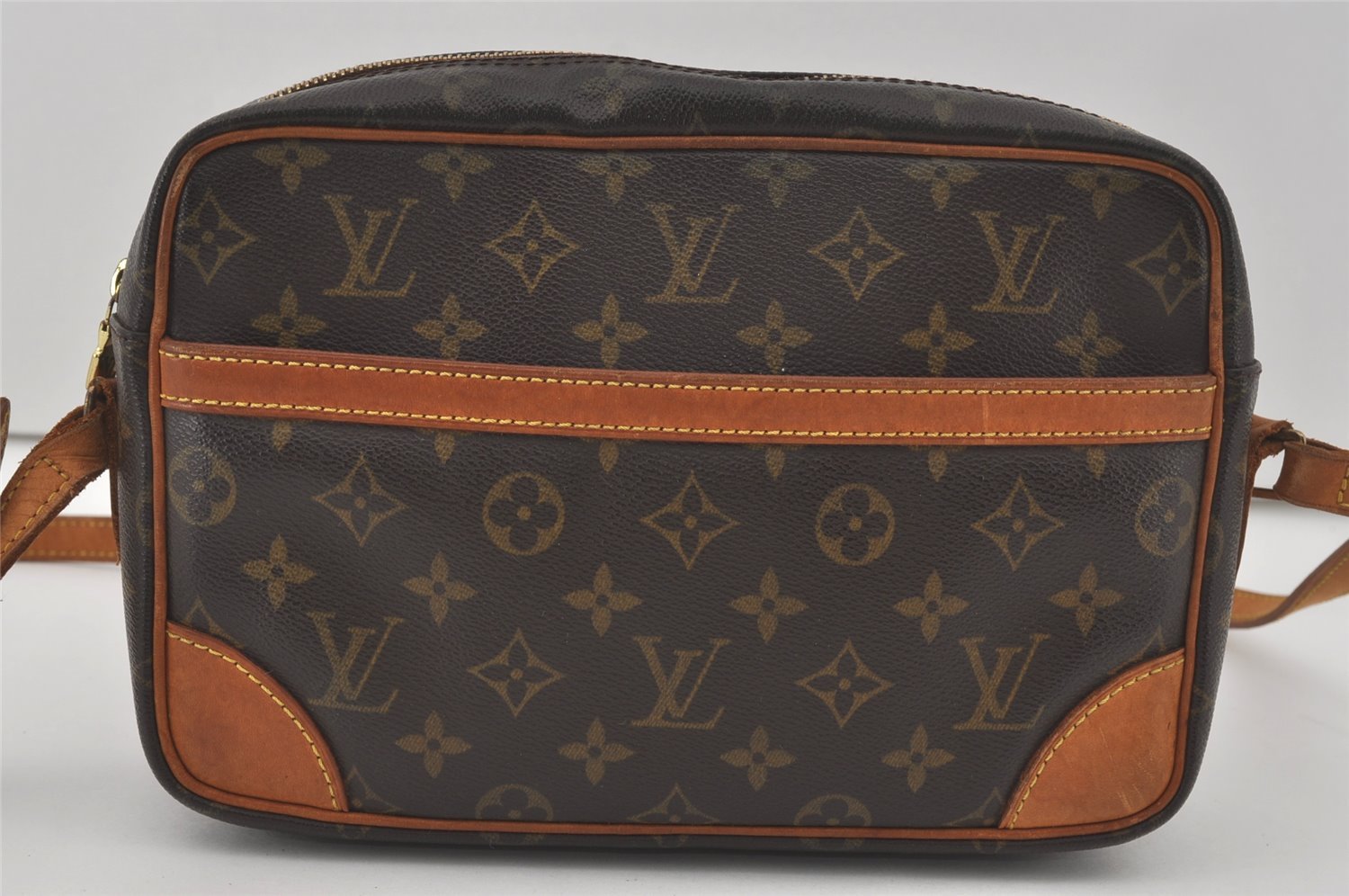 Authentic Louis Vuitton Monogram Trocadero 27 Shoulder Cross Bag M51274 LV 6175I