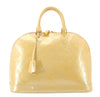 Authentic Louis Vuitton Vernis Alma GM Hand Bag Yellow M91450 LV 6176E