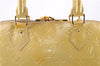 Authentic Louis Vuitton Vernis Alma GM Hand Bag Yellow M91450 LV 6176E