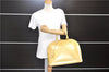 Authentic Louis Vuitton Vernis Alma GM Hand Bag Yellow M91450 LV 6176E